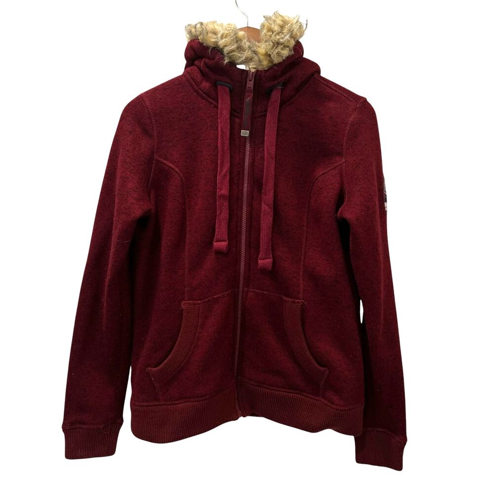 Superdry Womens Storm Fur Zip Hood Full Zip Hoodie Faux Fur Trim Large